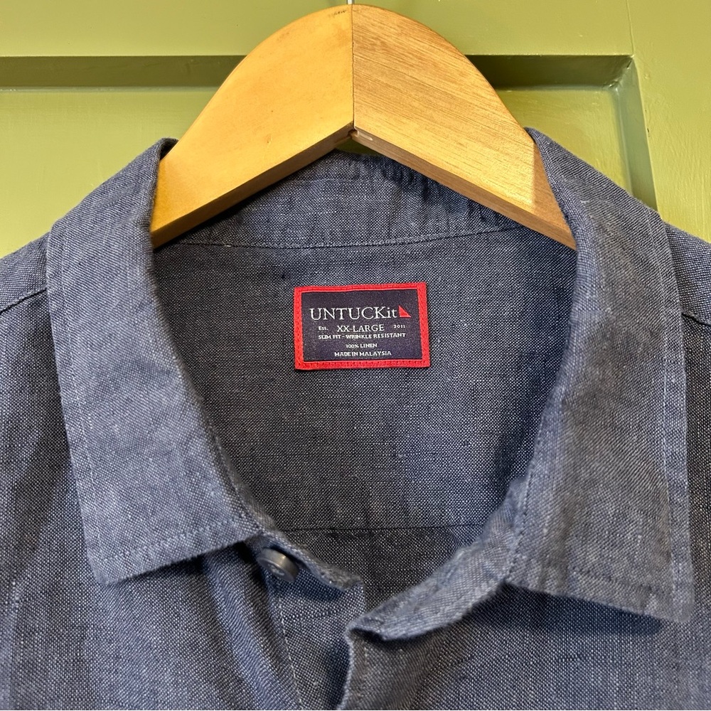 Untuckit Araujo Linen Shirt sz XXL - Picture 2 of 6